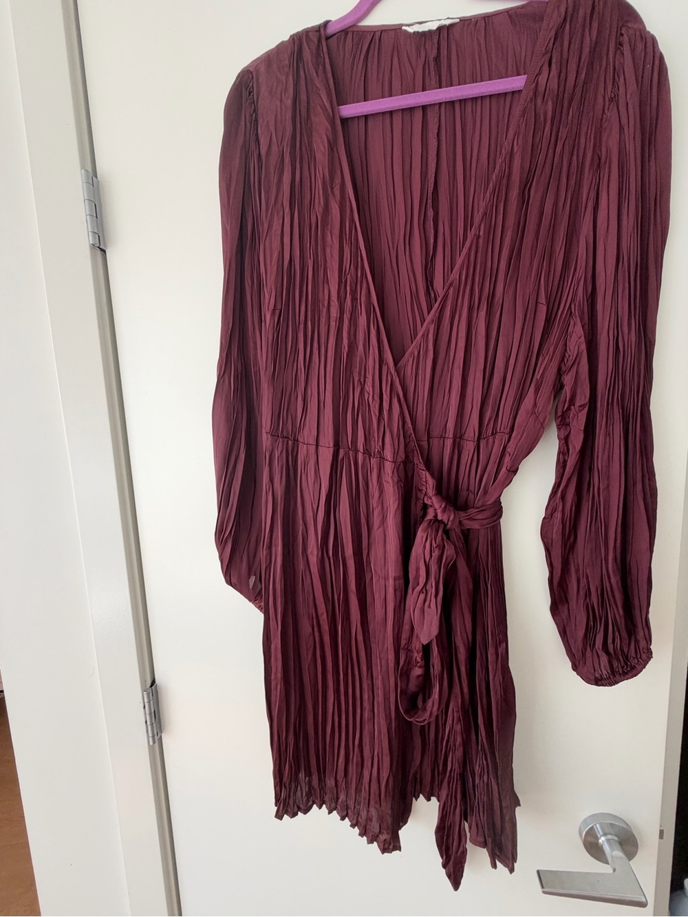 H&M Women’s Wrap Dress in Deep Wine